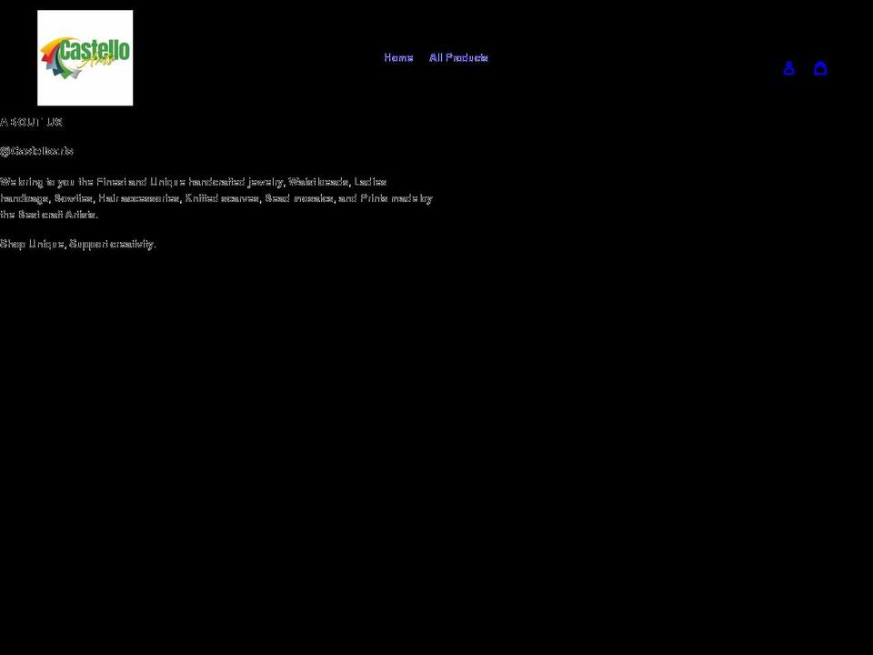 castelloarts.com shopify website screenshot