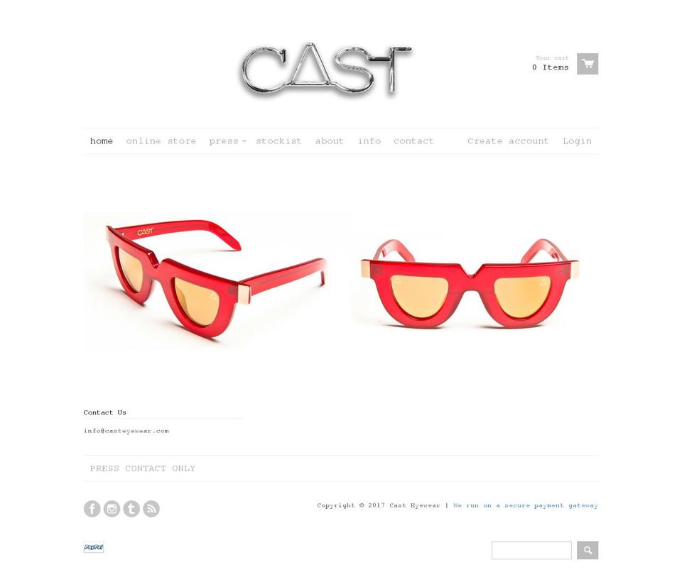 React Shopify theme site example casteyewear.com