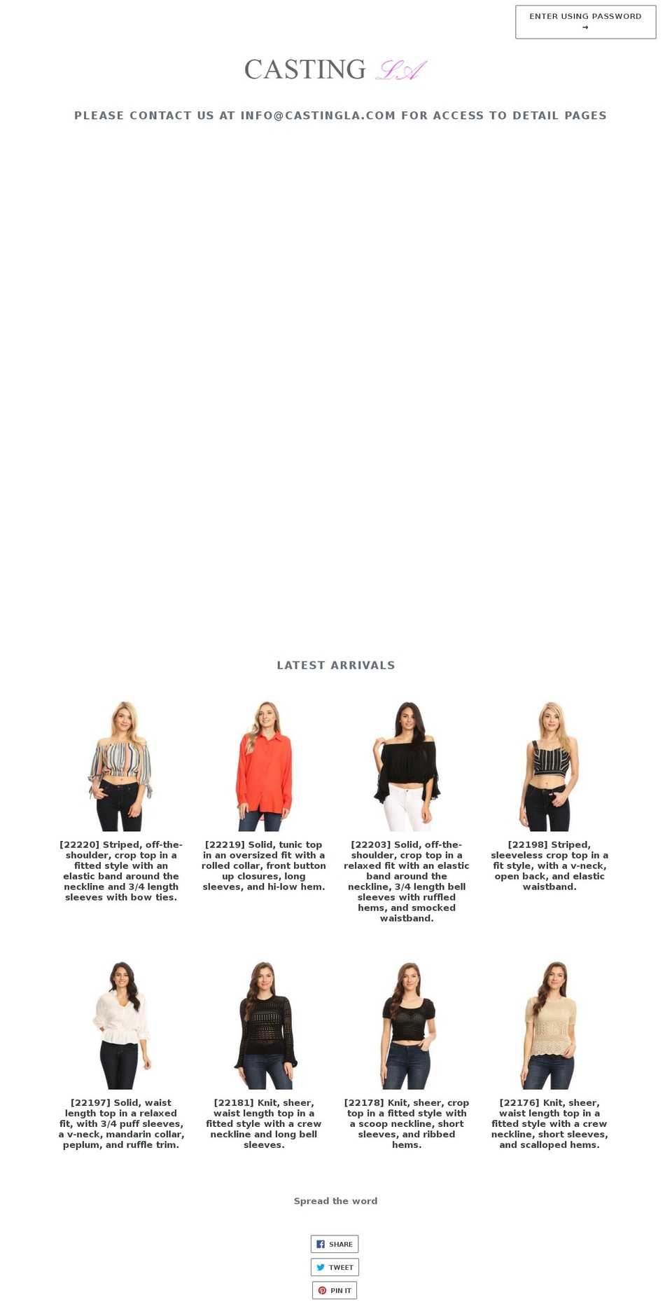 [LIVE] Debut - Casting LA Custom Shopify theme site example castingla.net