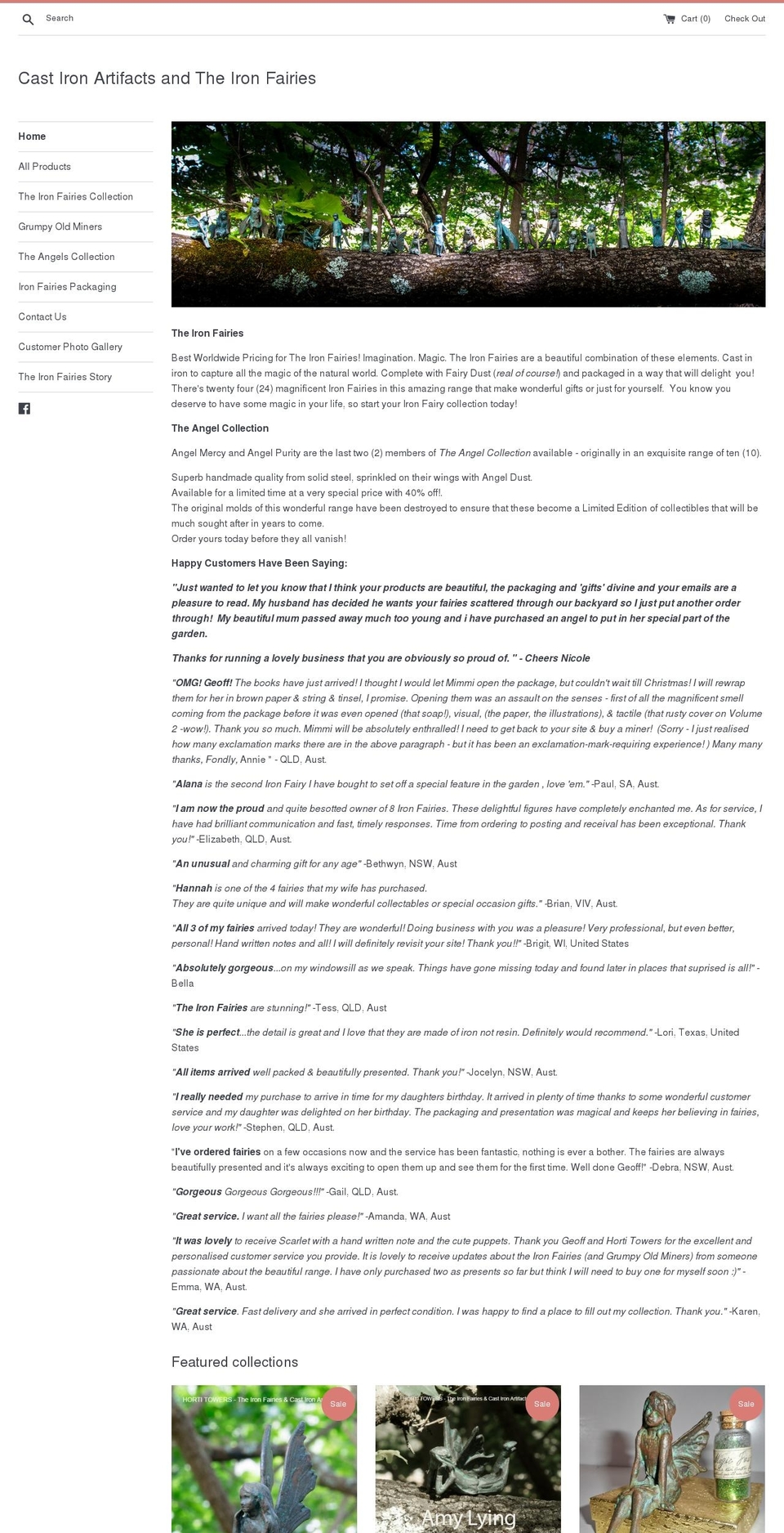 castironartifacts.com.au shopify website screenshot