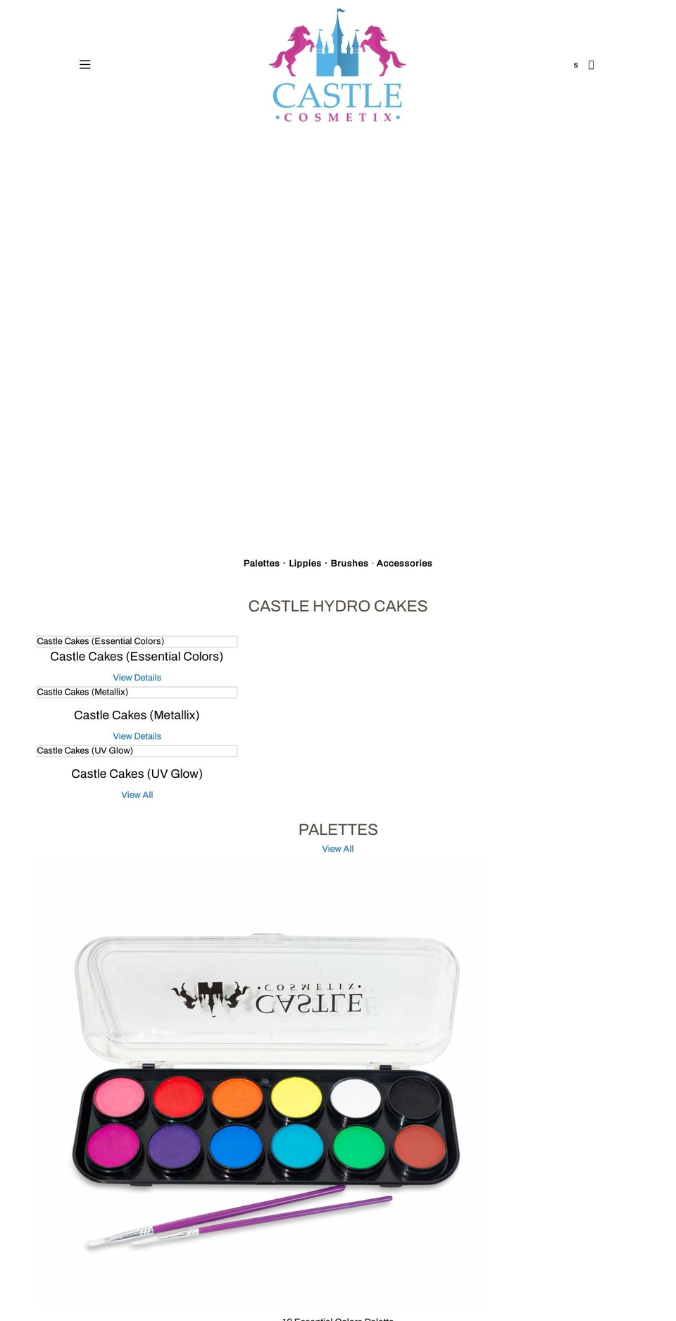 castlecosmetix.com shopify website screenshot