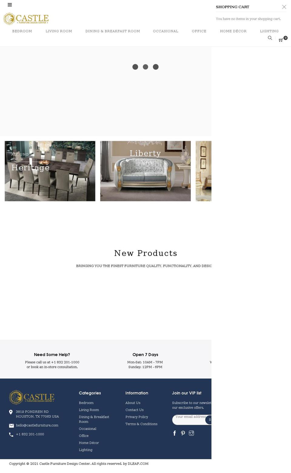Amely Shopify theme site example castlef.com