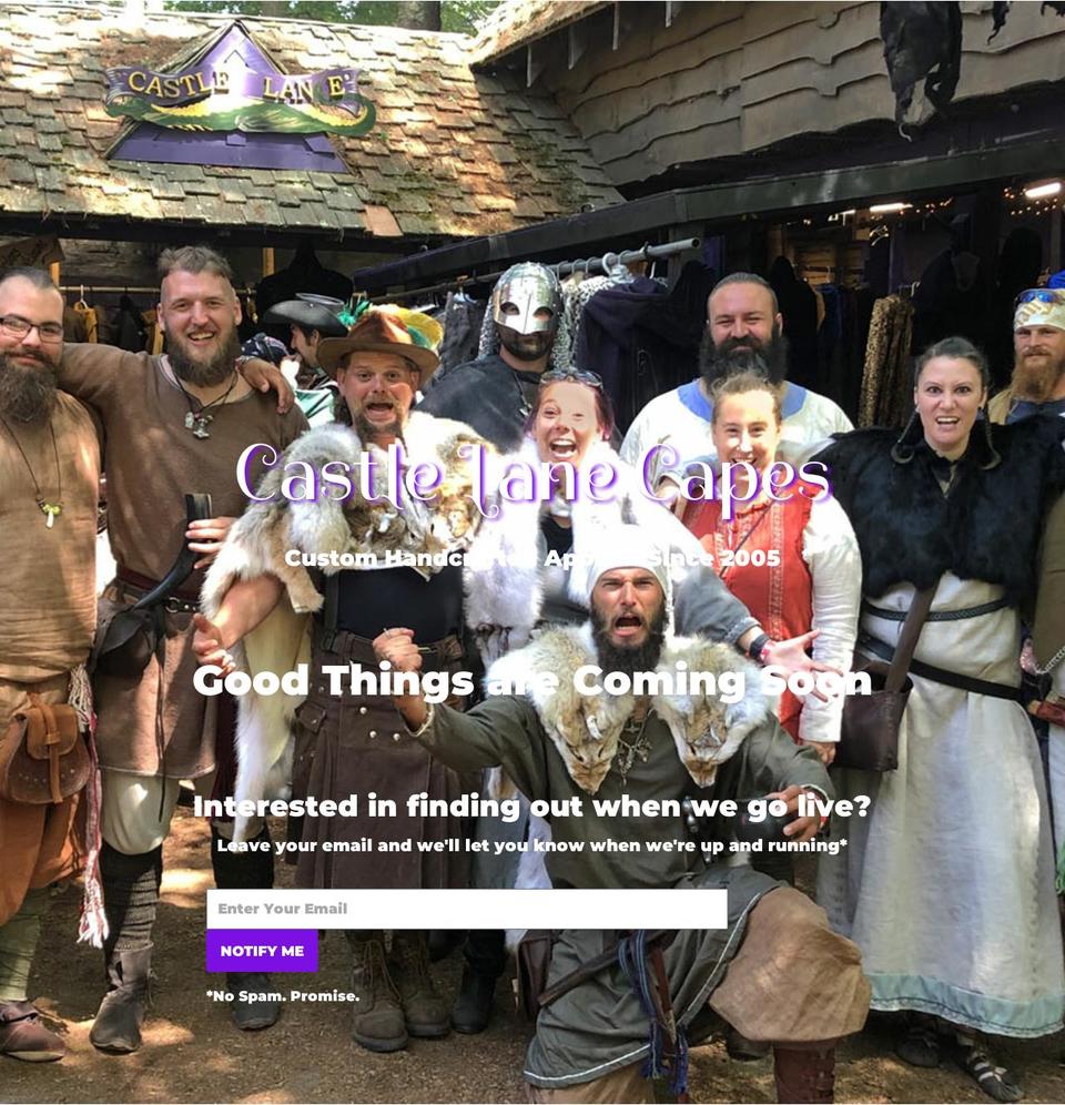 castlelanecapes.com — Shopify storefront screenshot