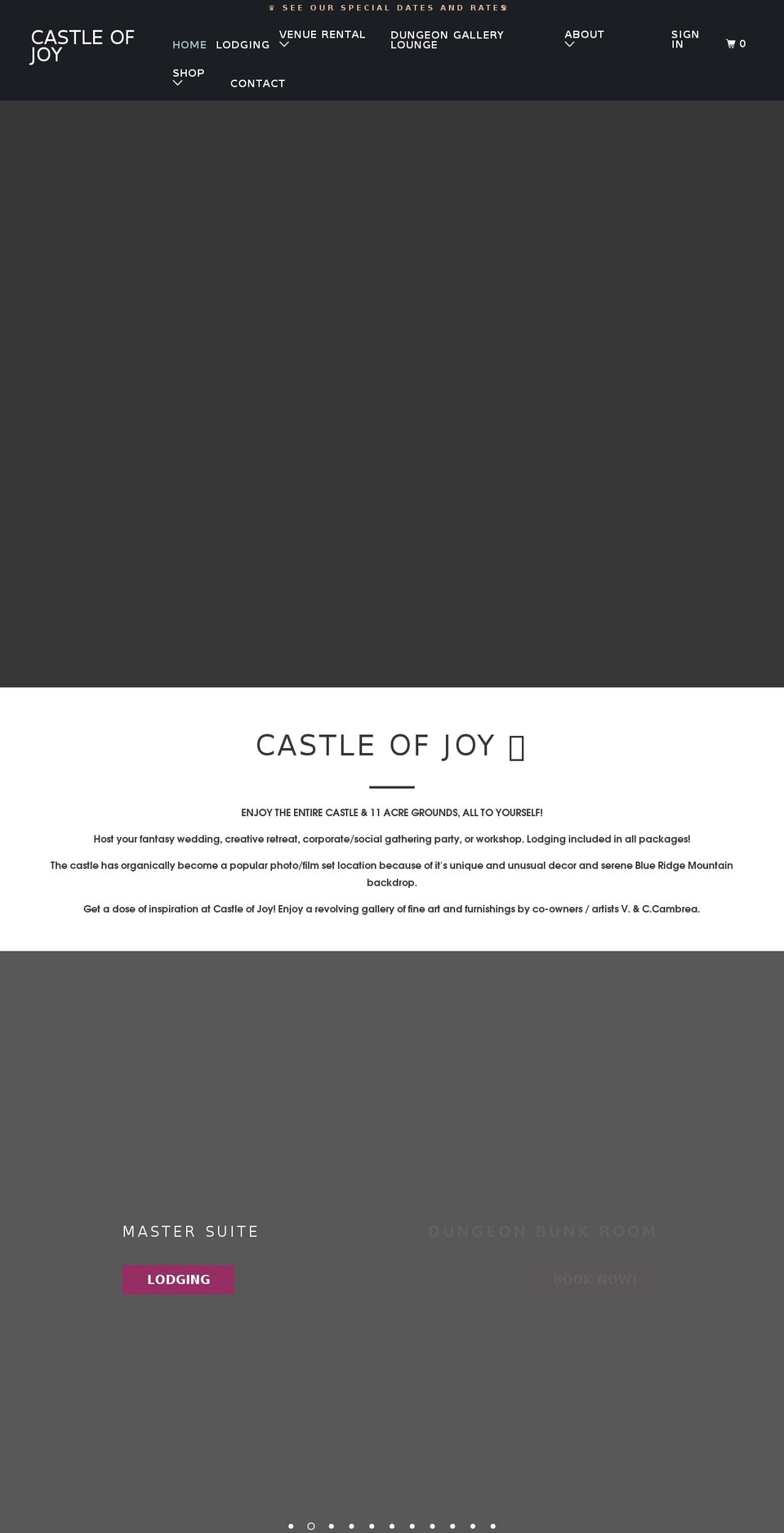 castleofjoy.com — Shopify storefront screenshot