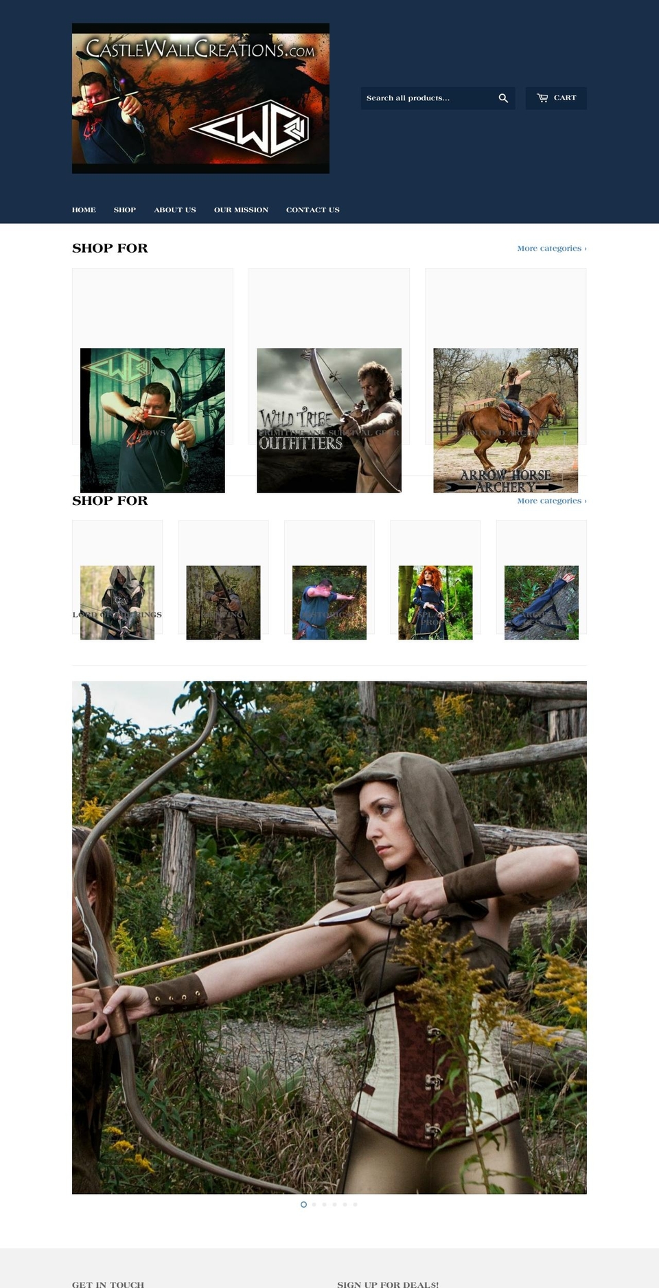 castlewallcreations.com — Shopify storefront screenshot