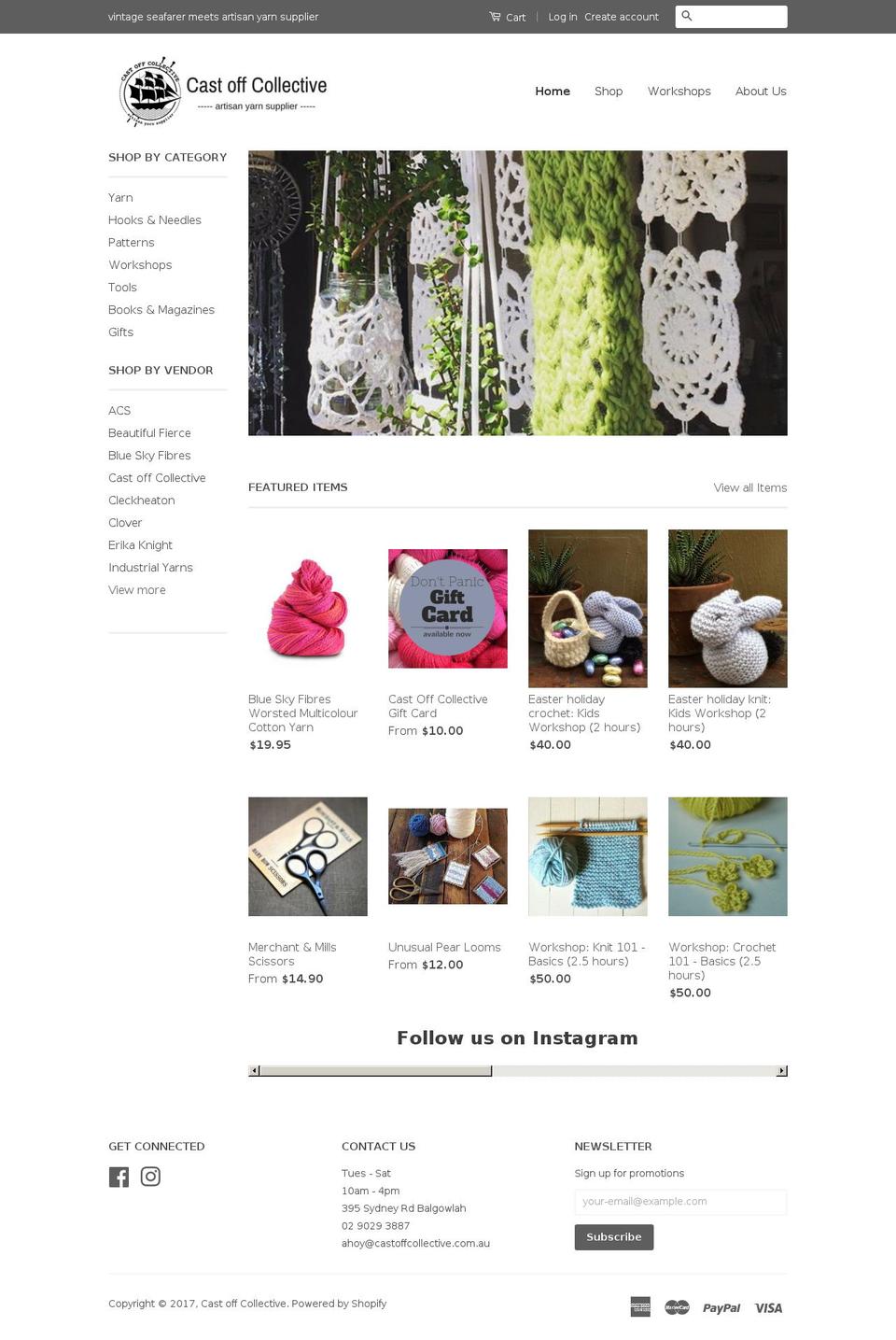 castoffcollective.com.au shopify website screenshot