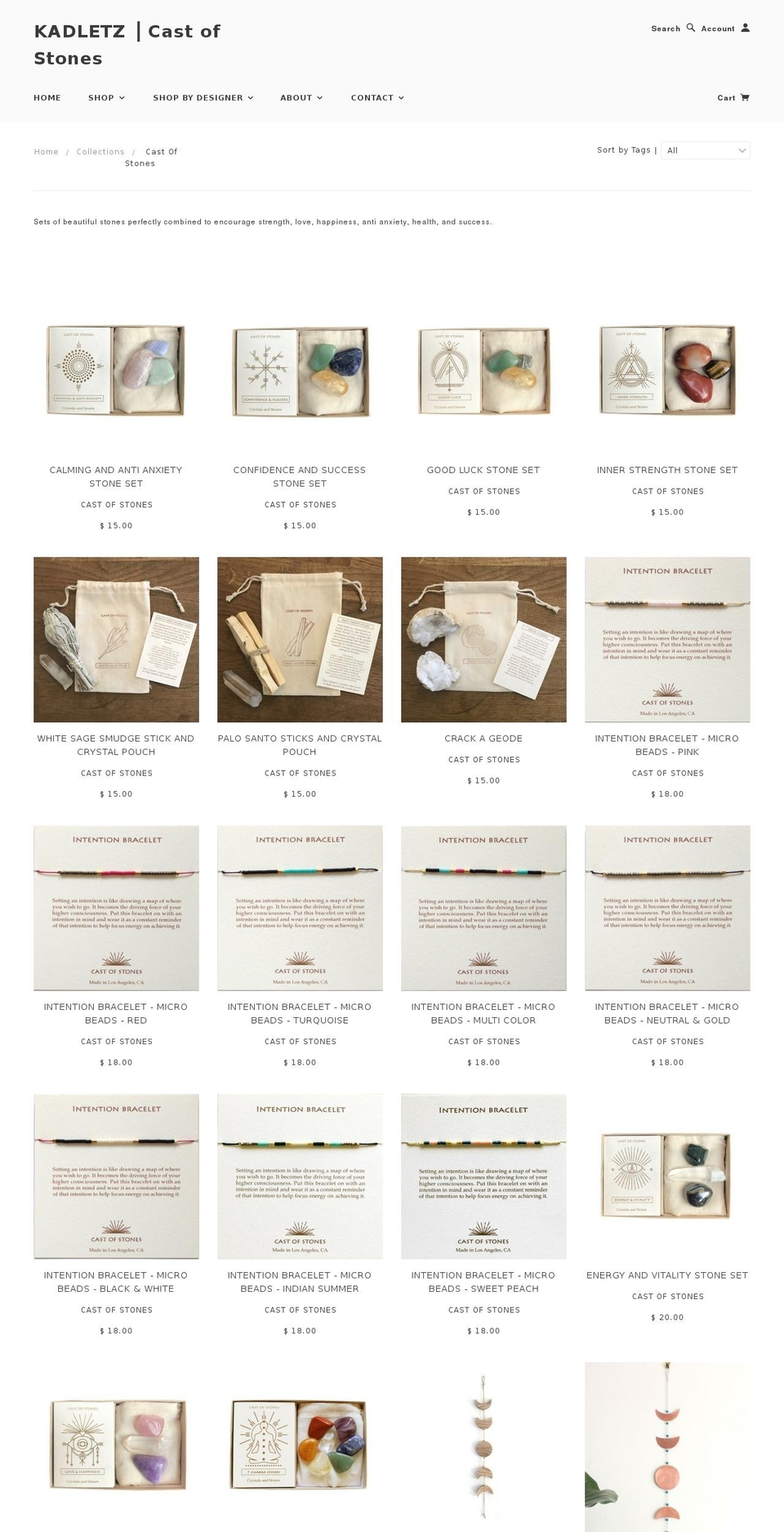 castofstones.com — Shopify storefront screenshot