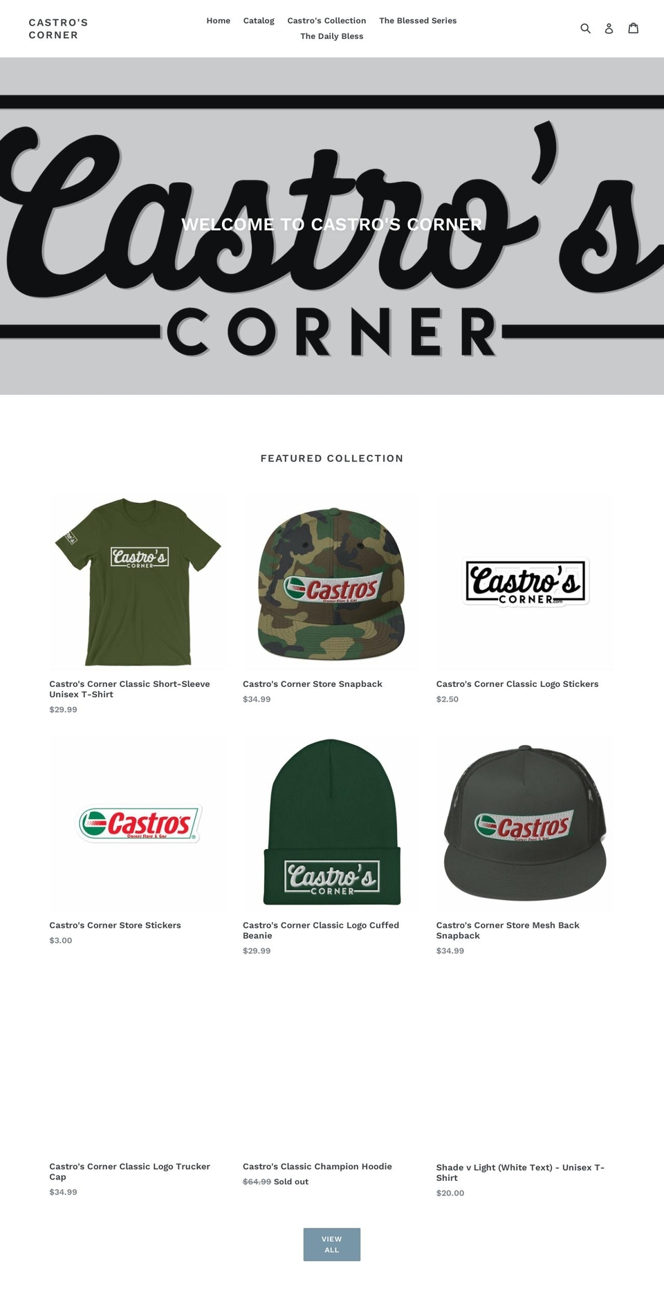castroscorner.com shopify website screenshot