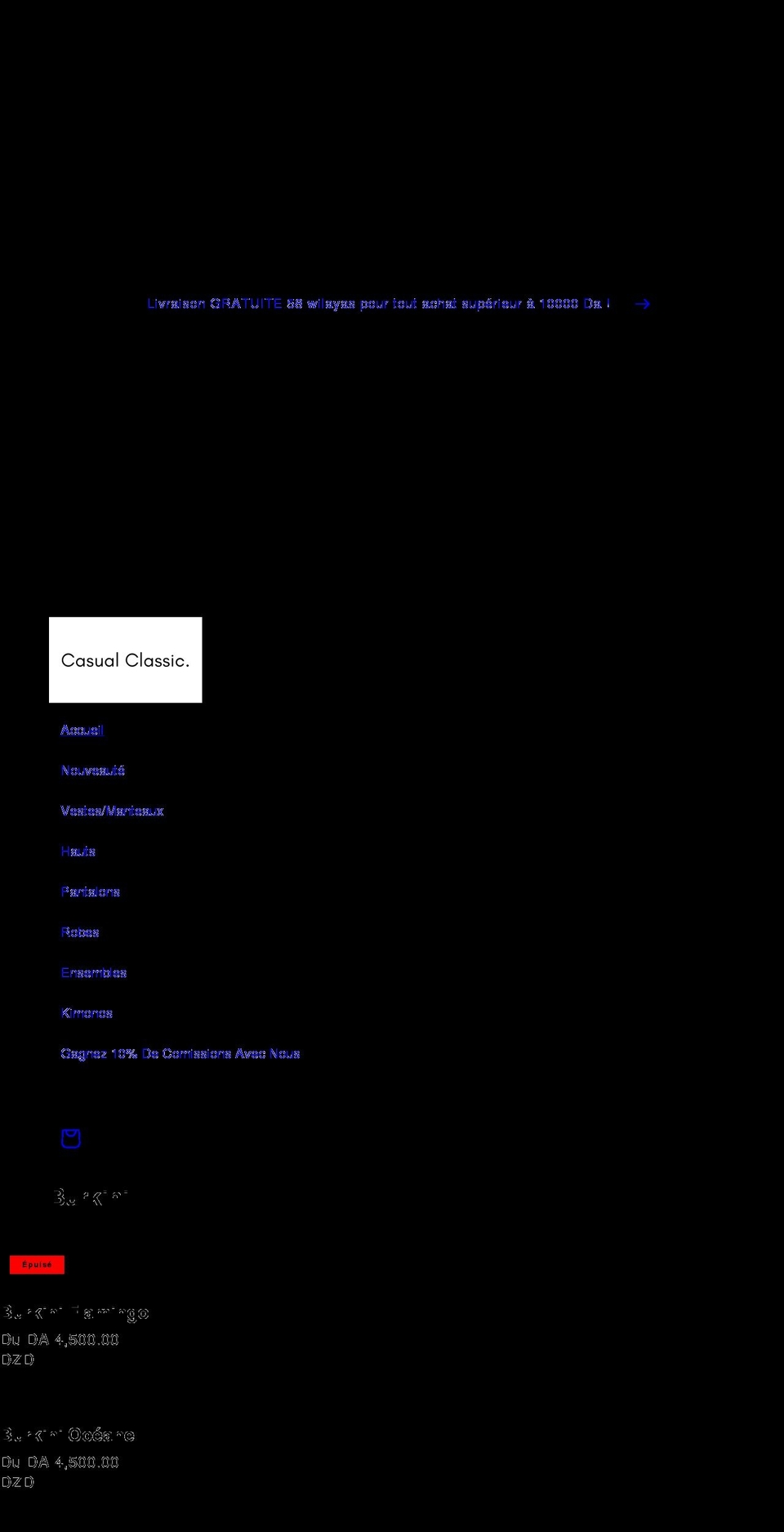 casual-classic.com shopify website screenshot