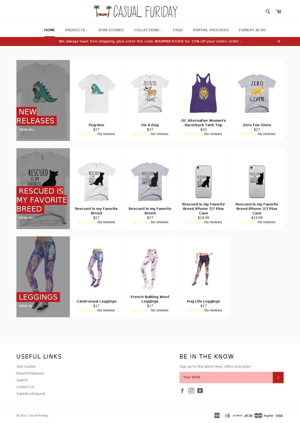 casualfuriday.com shopify website screenshot