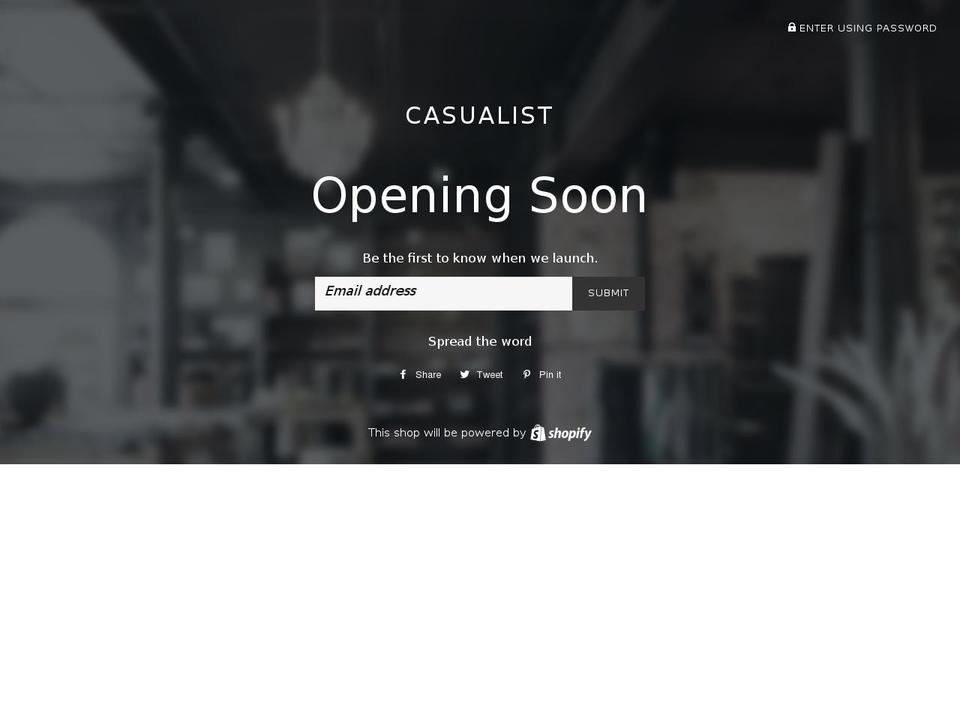 casualist.co shopify website screenshot