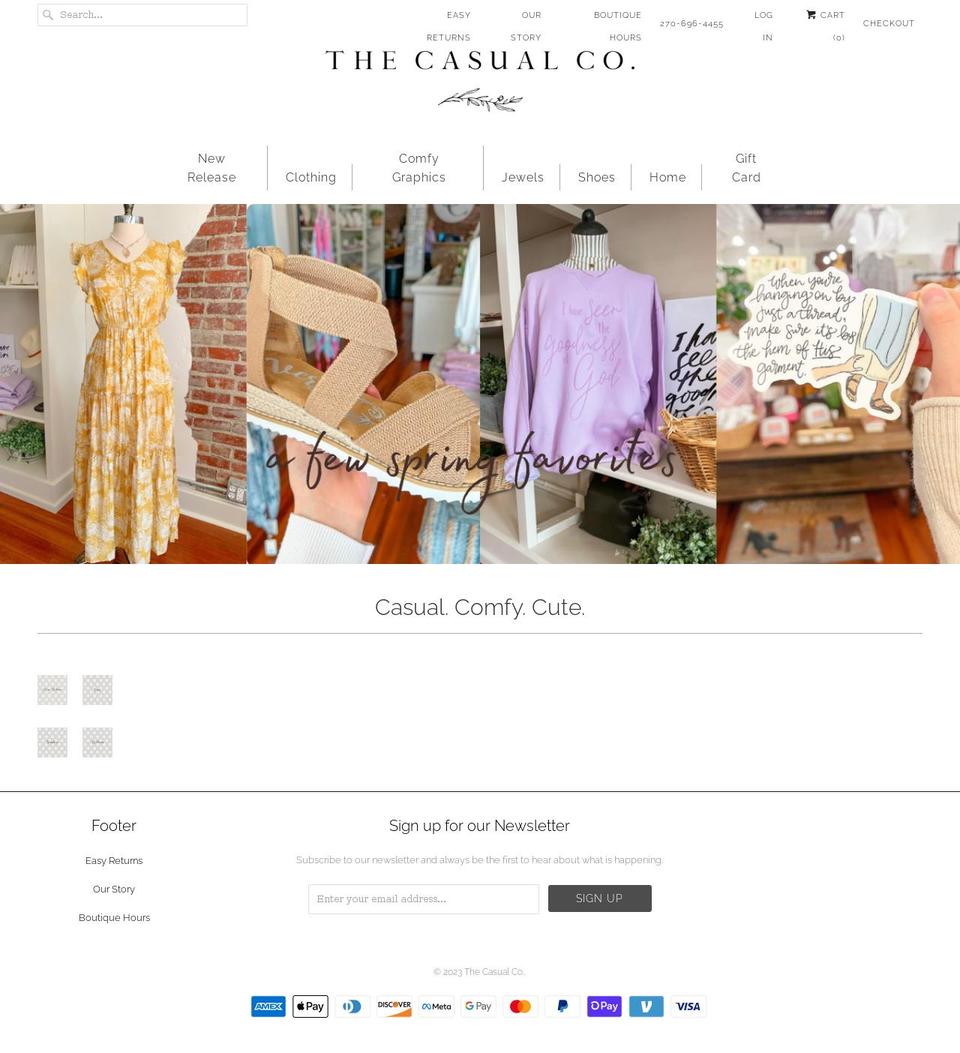 casualjane.com shopify website screenshot