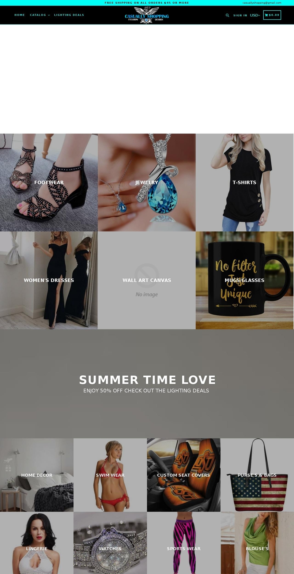 casuallyshopping.com — Shopify storefront screenshot