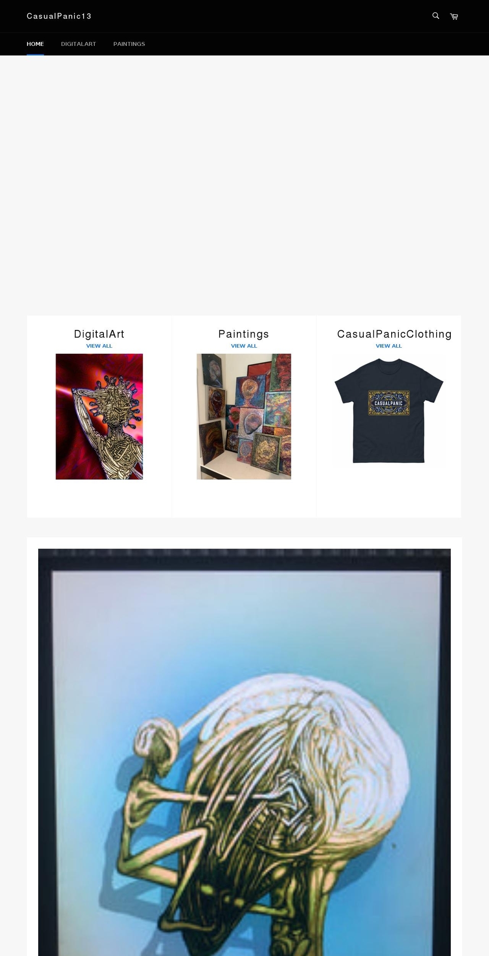 casualpanic13.com shopify website screenshot