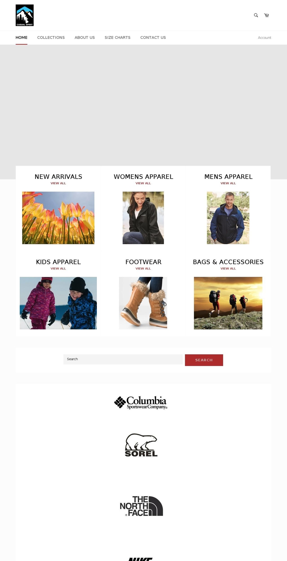 casualspiritinc.com — Shopify storefront screenshot