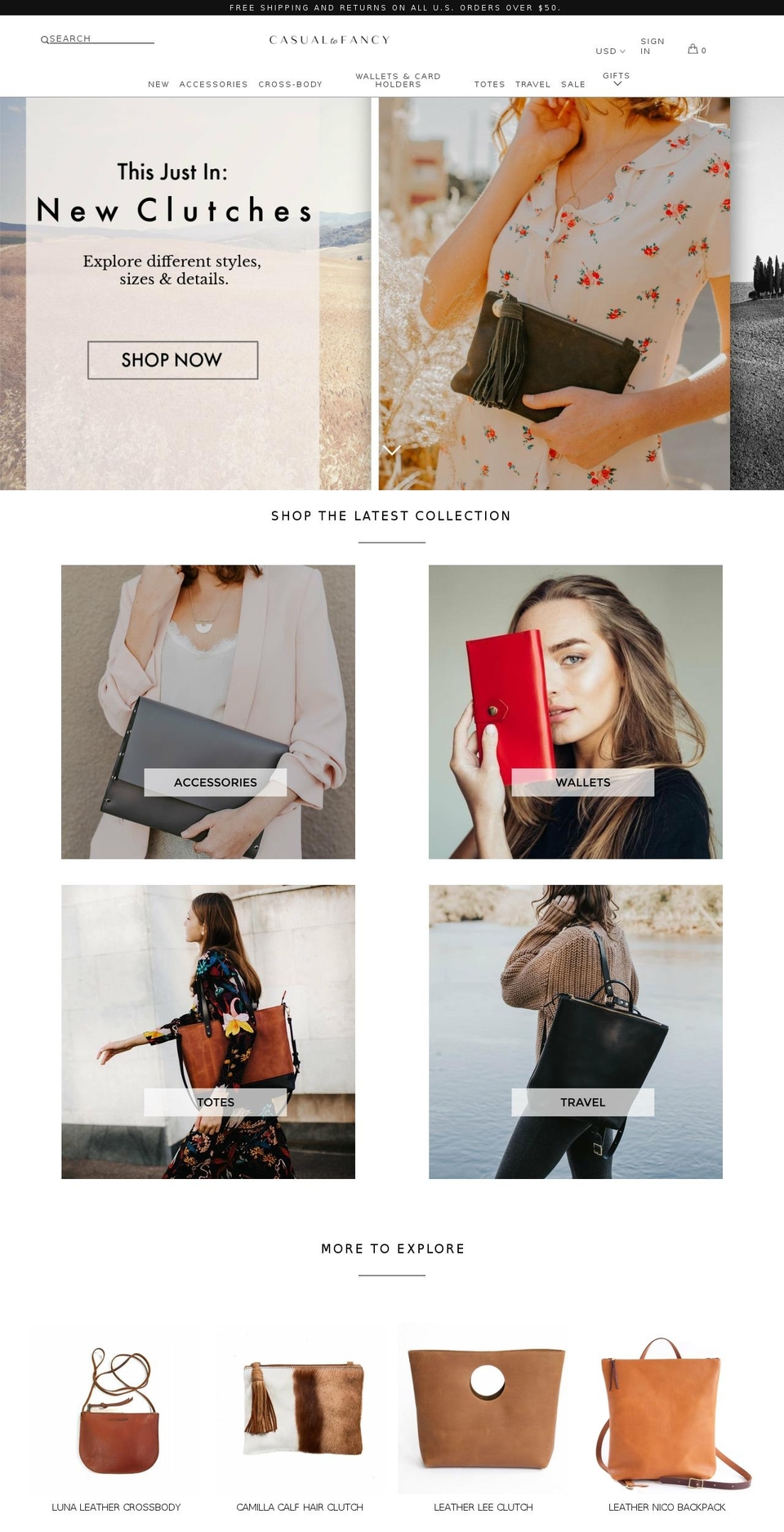casualtofancy.com — Shopify storefront screenshot