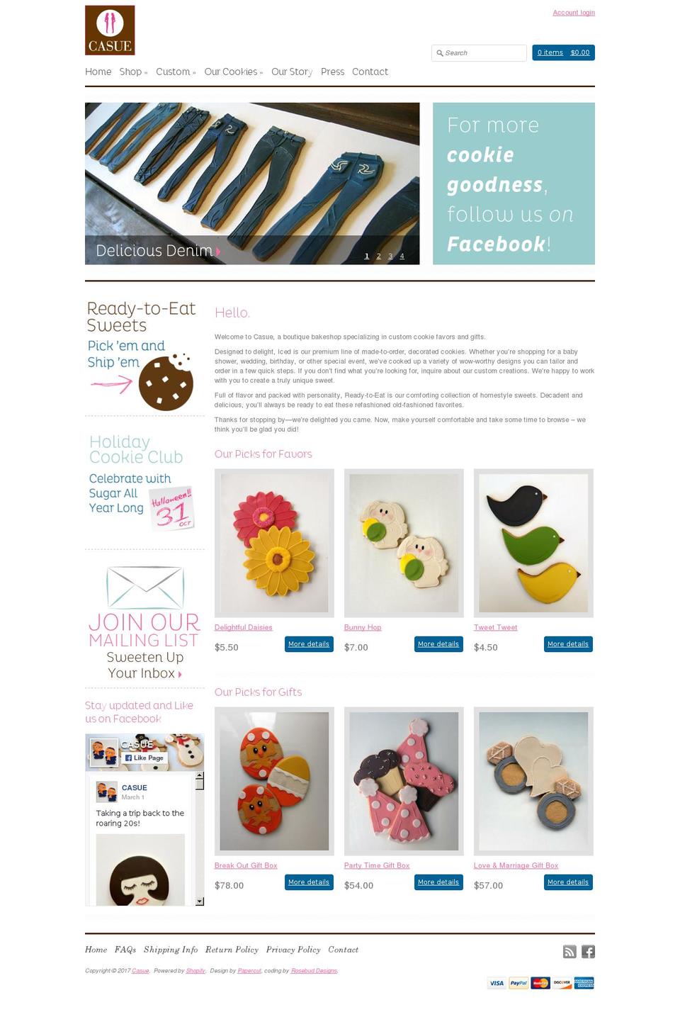 Expression Shopify theme site example casuesweets.com