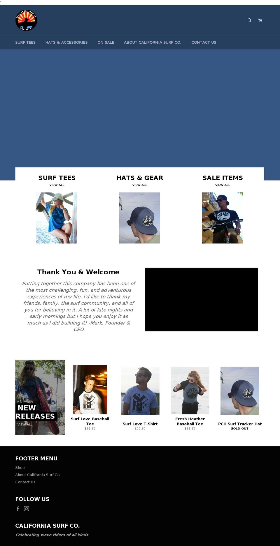 casurfcompany.com — Shopify storefront screenshot
