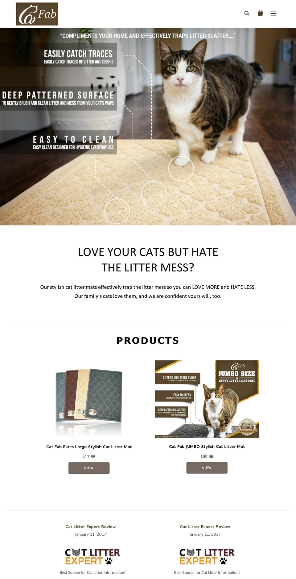 cat-fab.com shopify website screenshot
