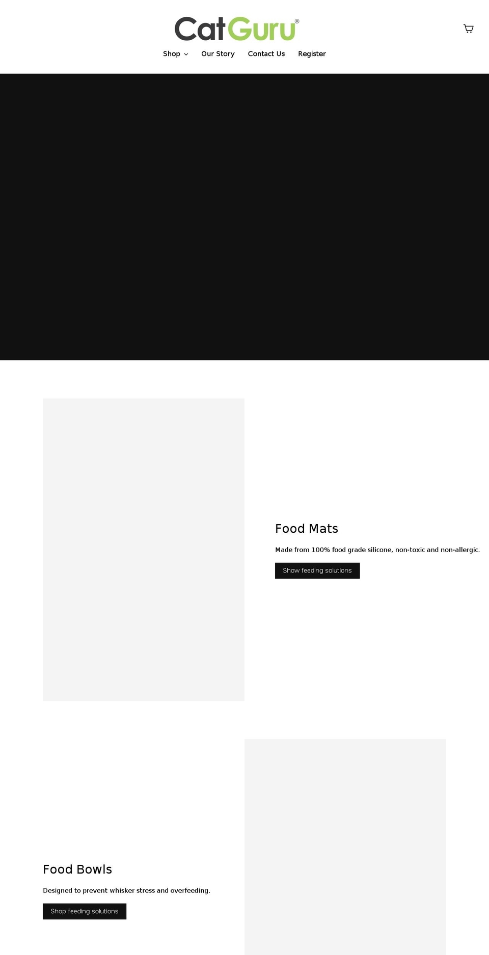 cat-guru.com shopify website screenshot
