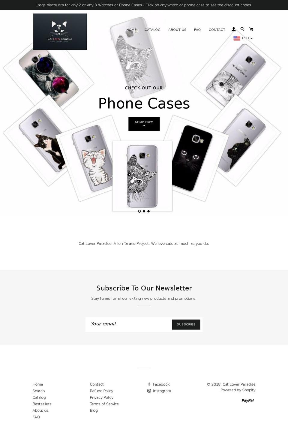 cat-lover-paradise.com — Shopify storefront screenshot