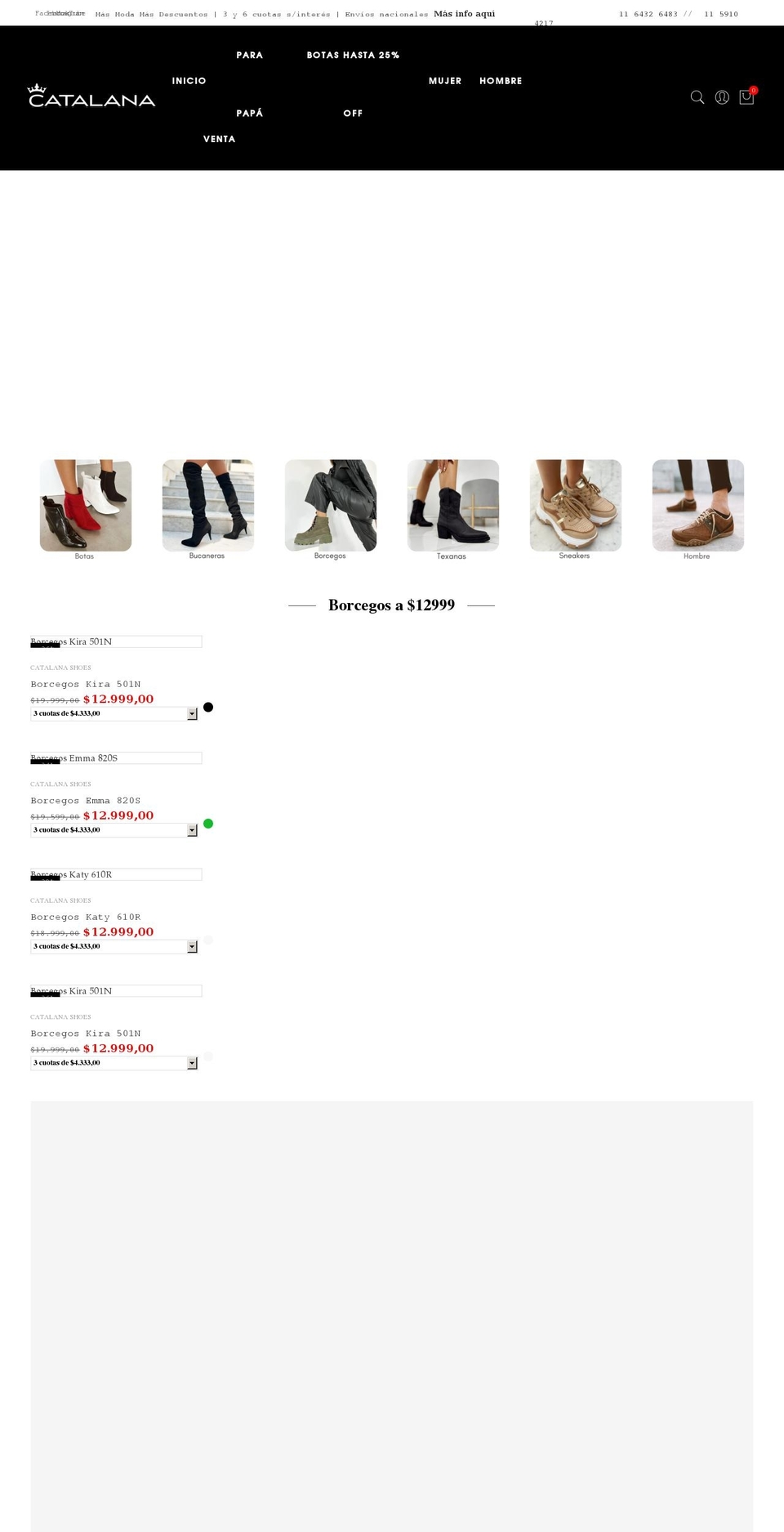 catalanashoes.com shopify website screenshot