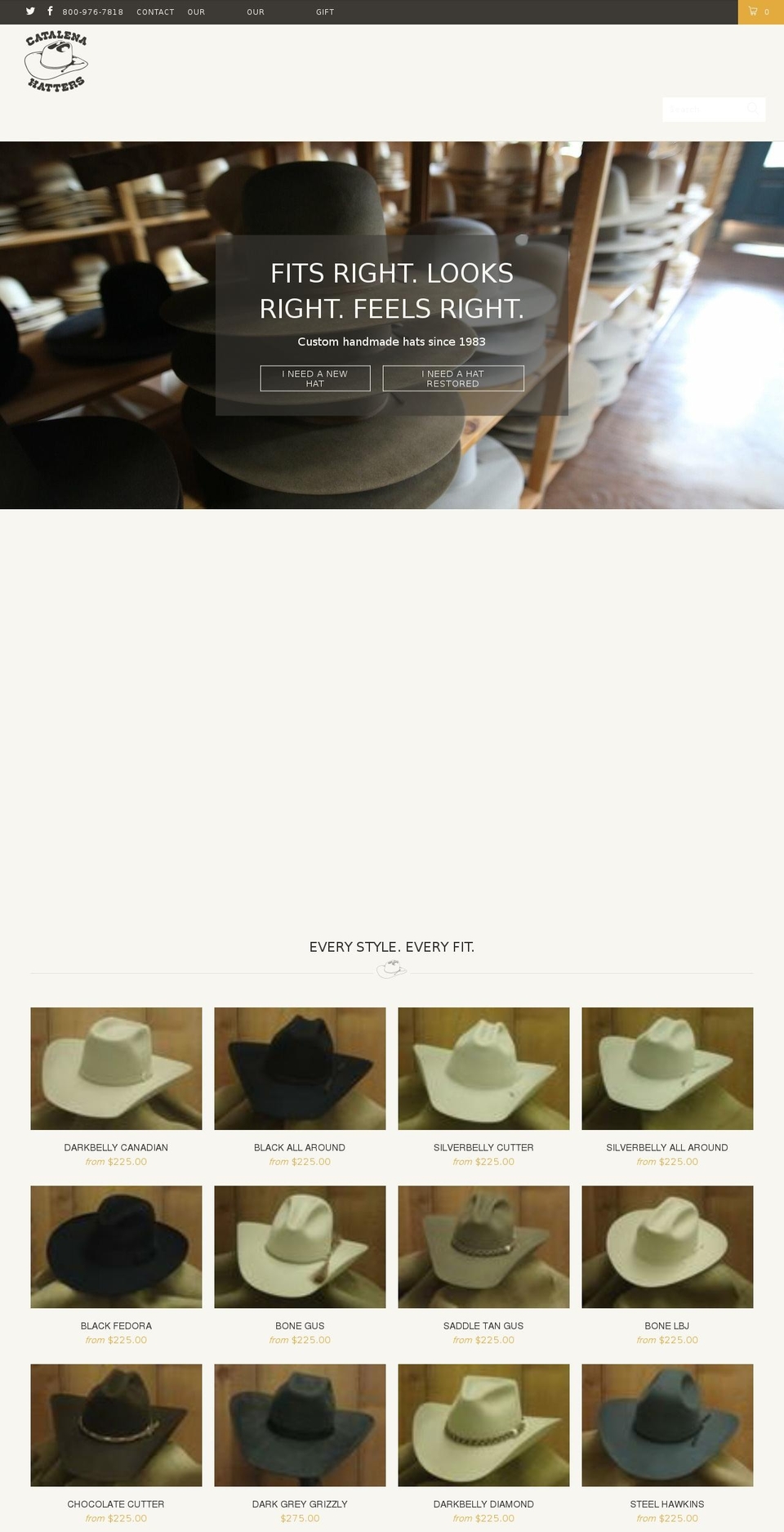 Catalena Hatters From Streamline BoldPOv2May Shopify theme site example catalenahats.com