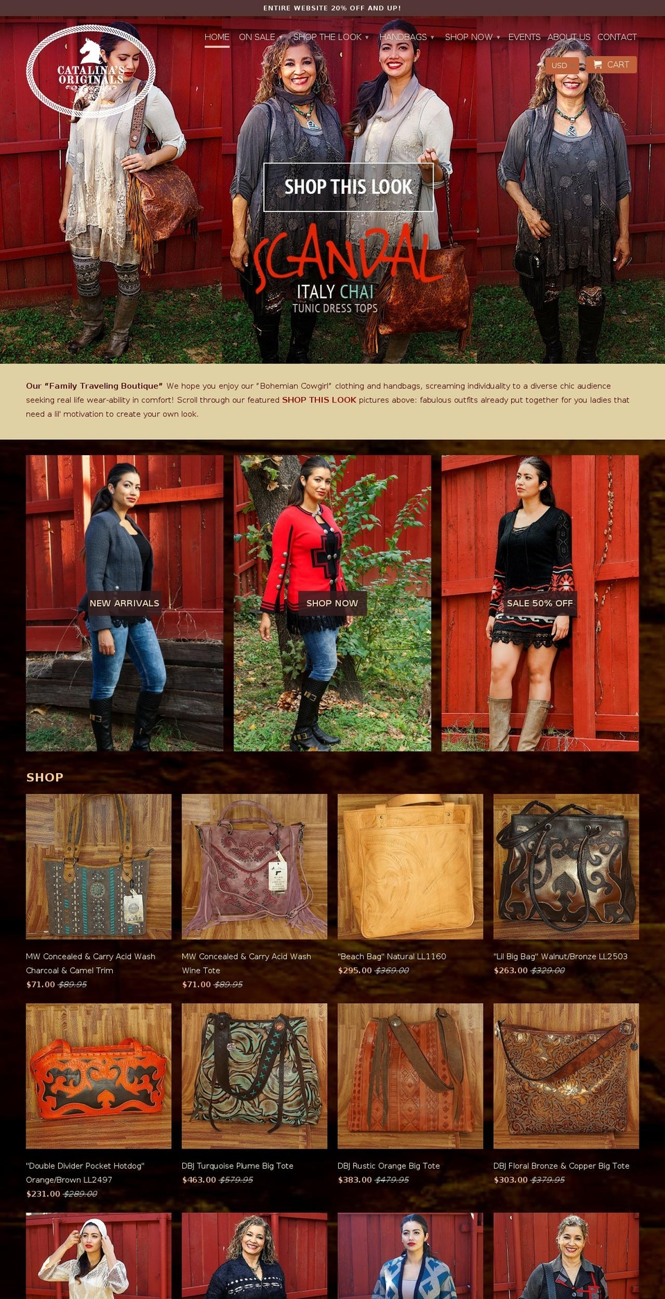 catalinasoriginals.com shopify website screenshot