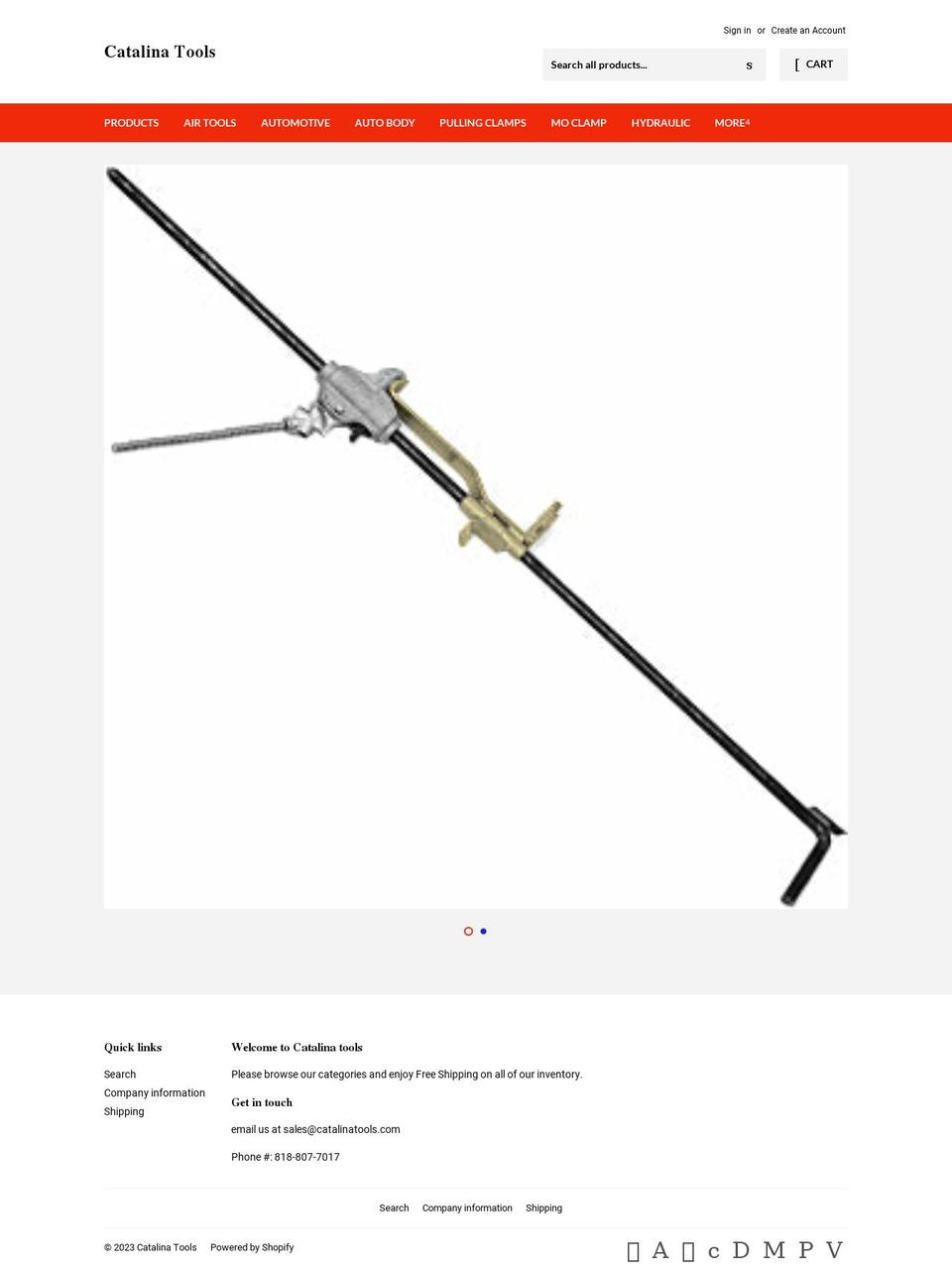 catalinatools.com — Shopify storefront screenshot