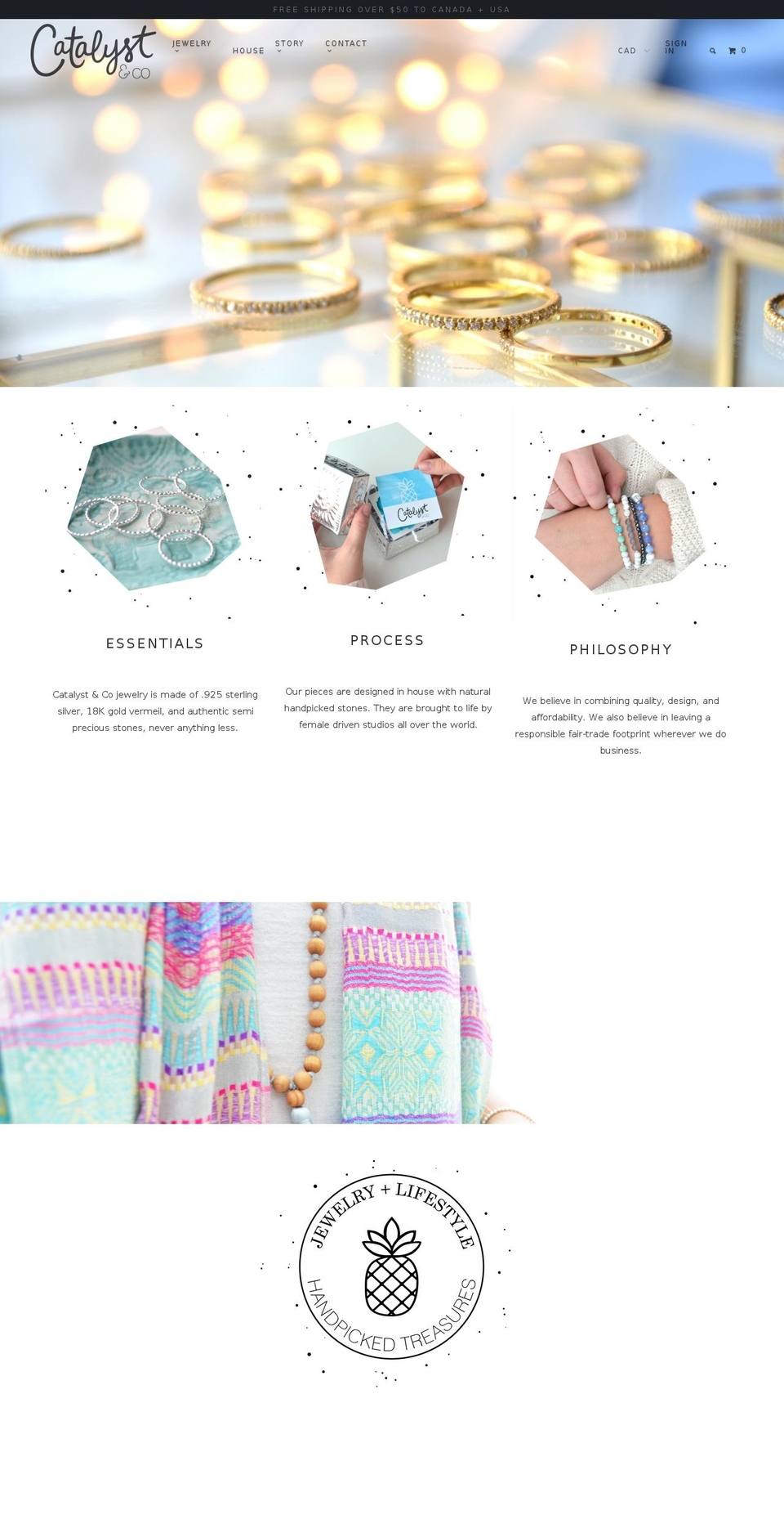 catalystandcompany.com shopify website screenshot