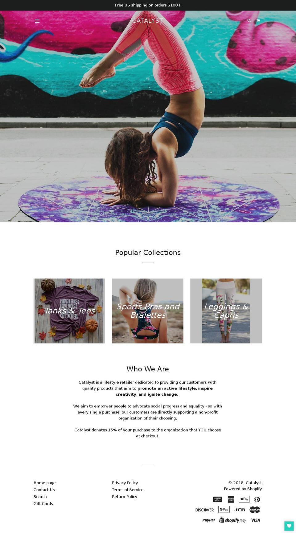 catalystclothes.com — Shopify storefront screenshot