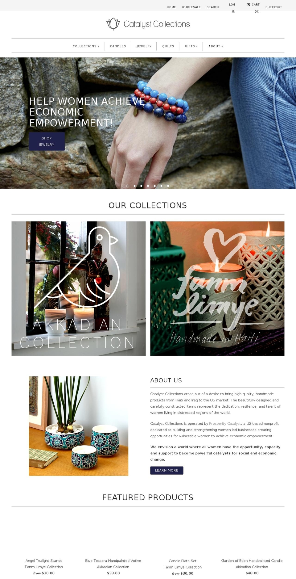 catalystcollections.com — Shopify storefront screenshot