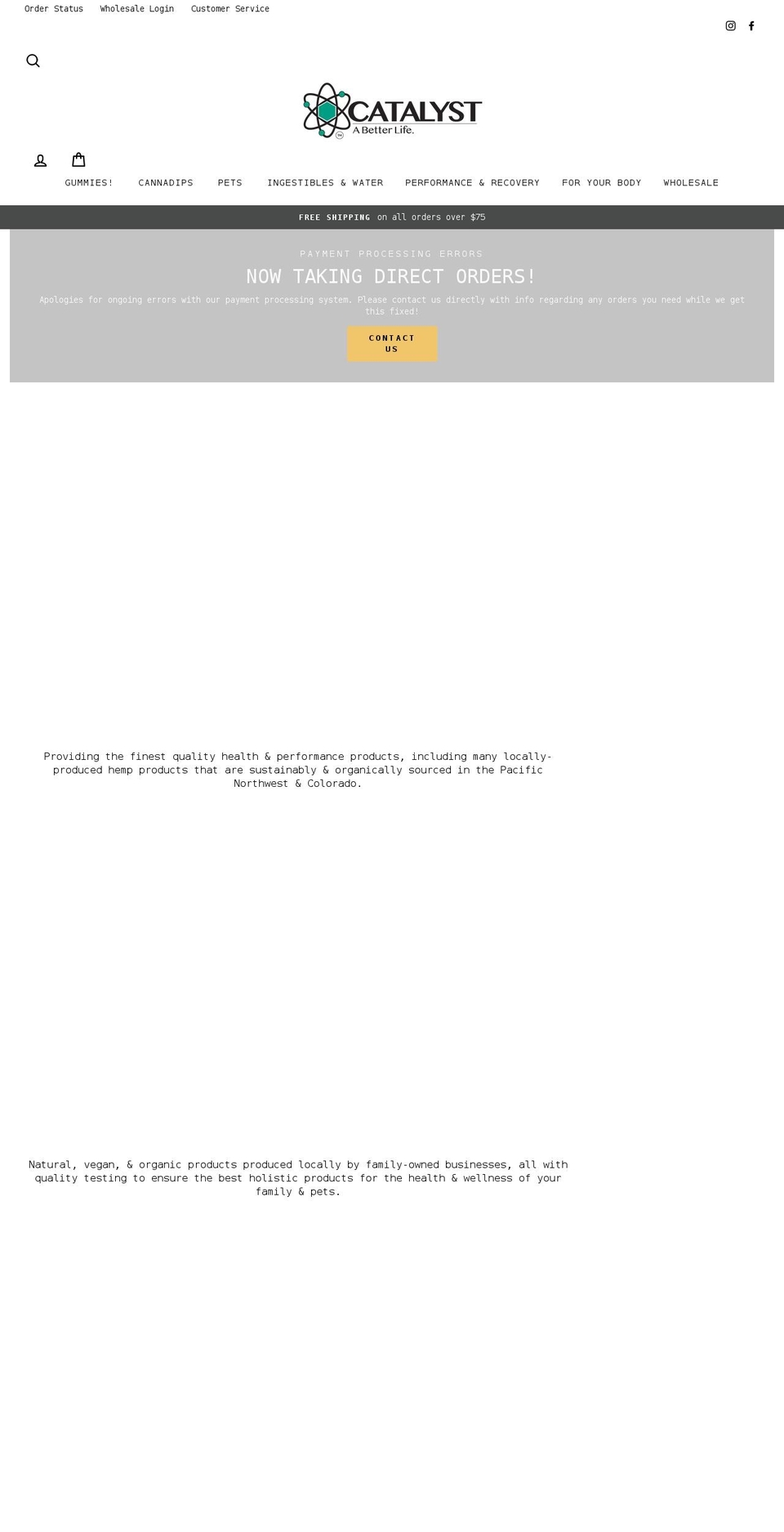 catalystdistribution.com shopify website screenshot