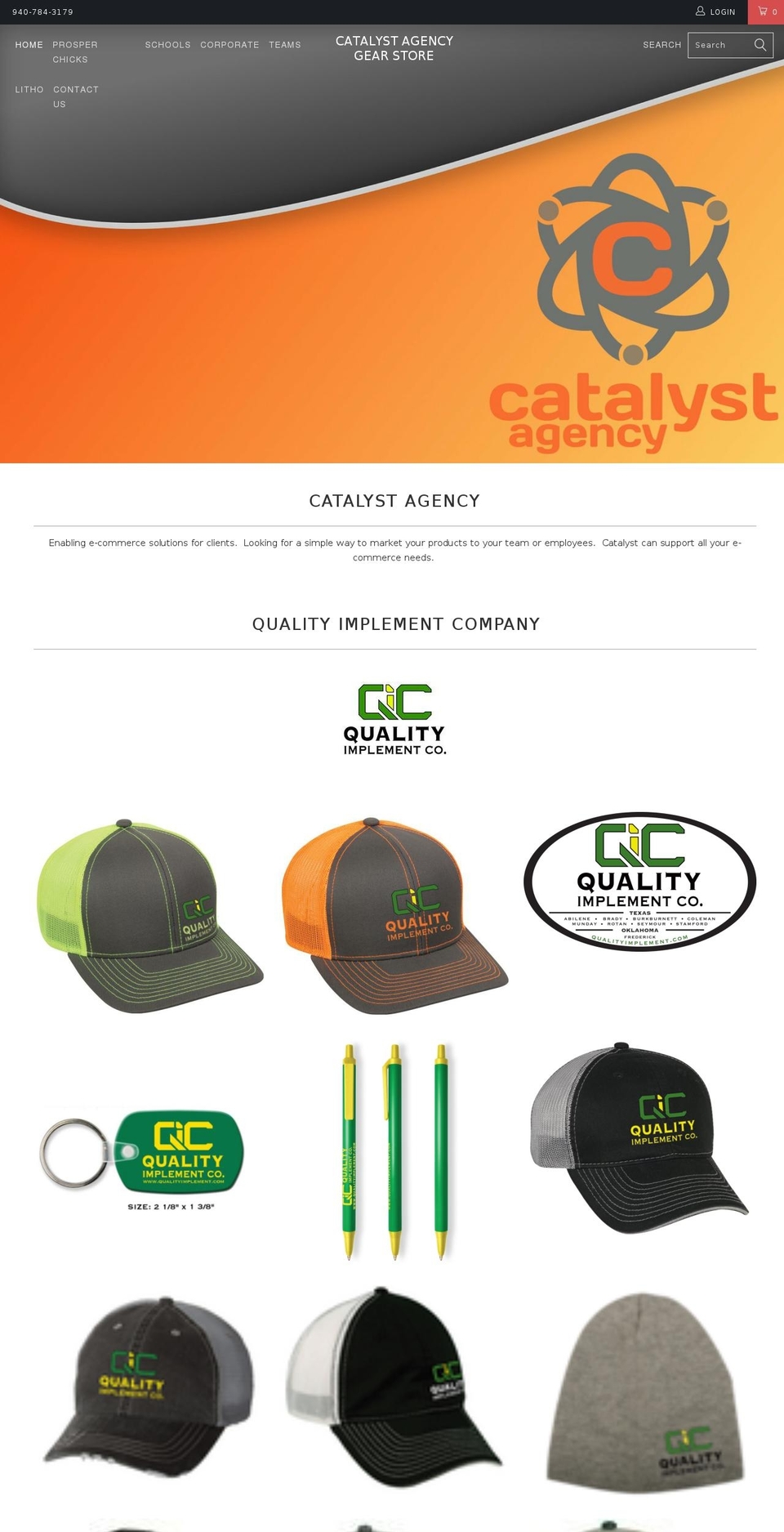 catalystmktggear.com — Shopify storefront screenshot