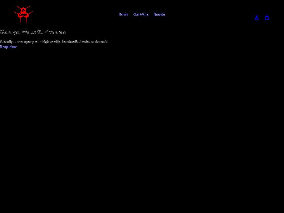 catalystwakesurfboards.com shopify website screenshot