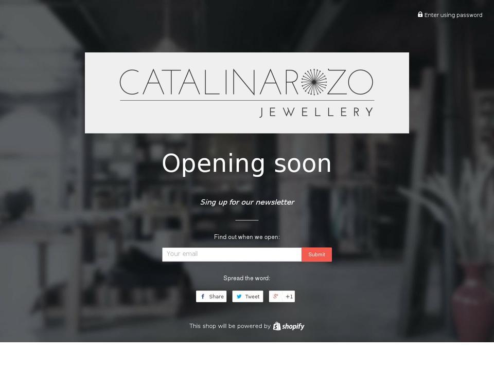 catarozojewellery.com — Shopify storefront screenshot