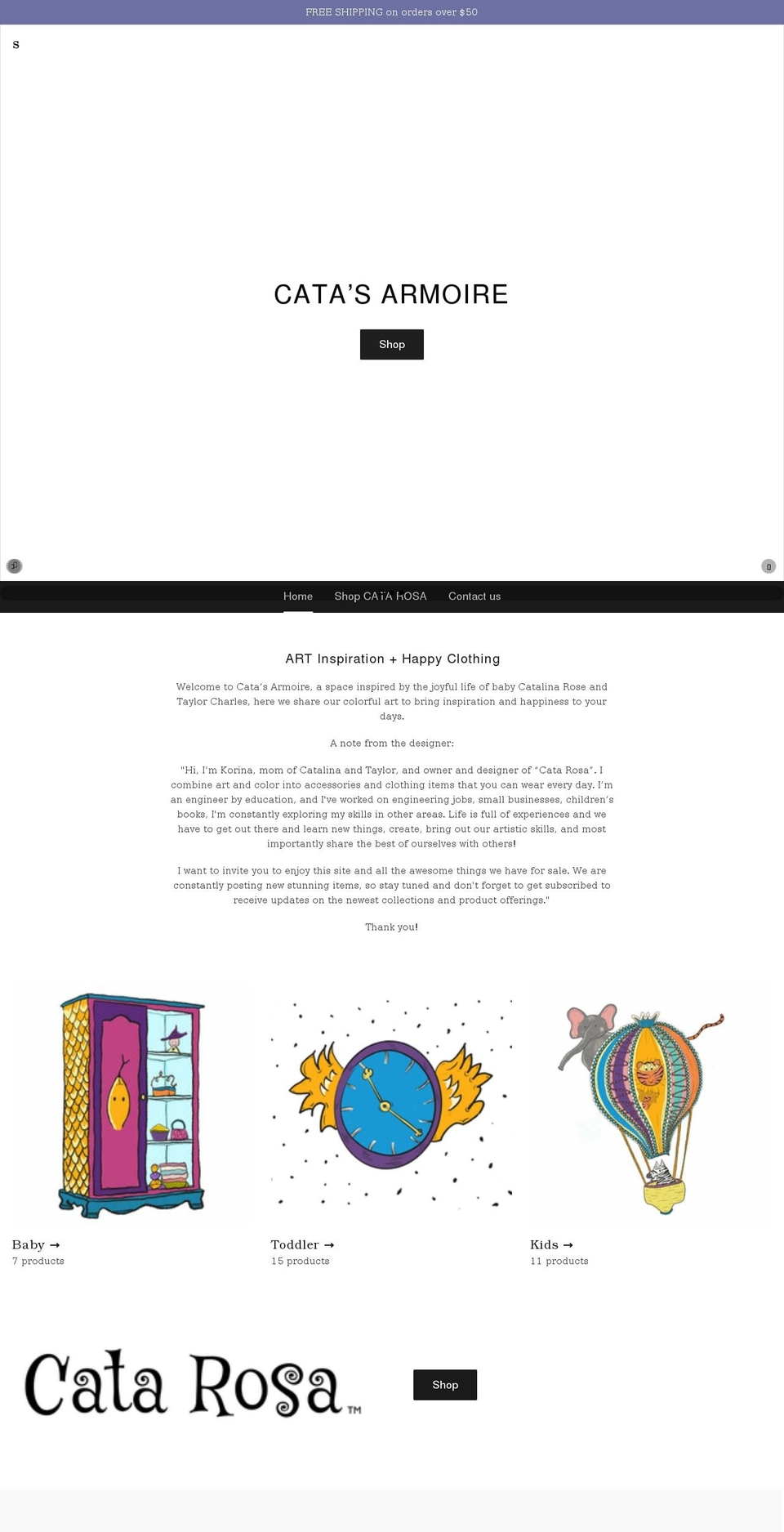 catasarmoire.com shopify website screenshot