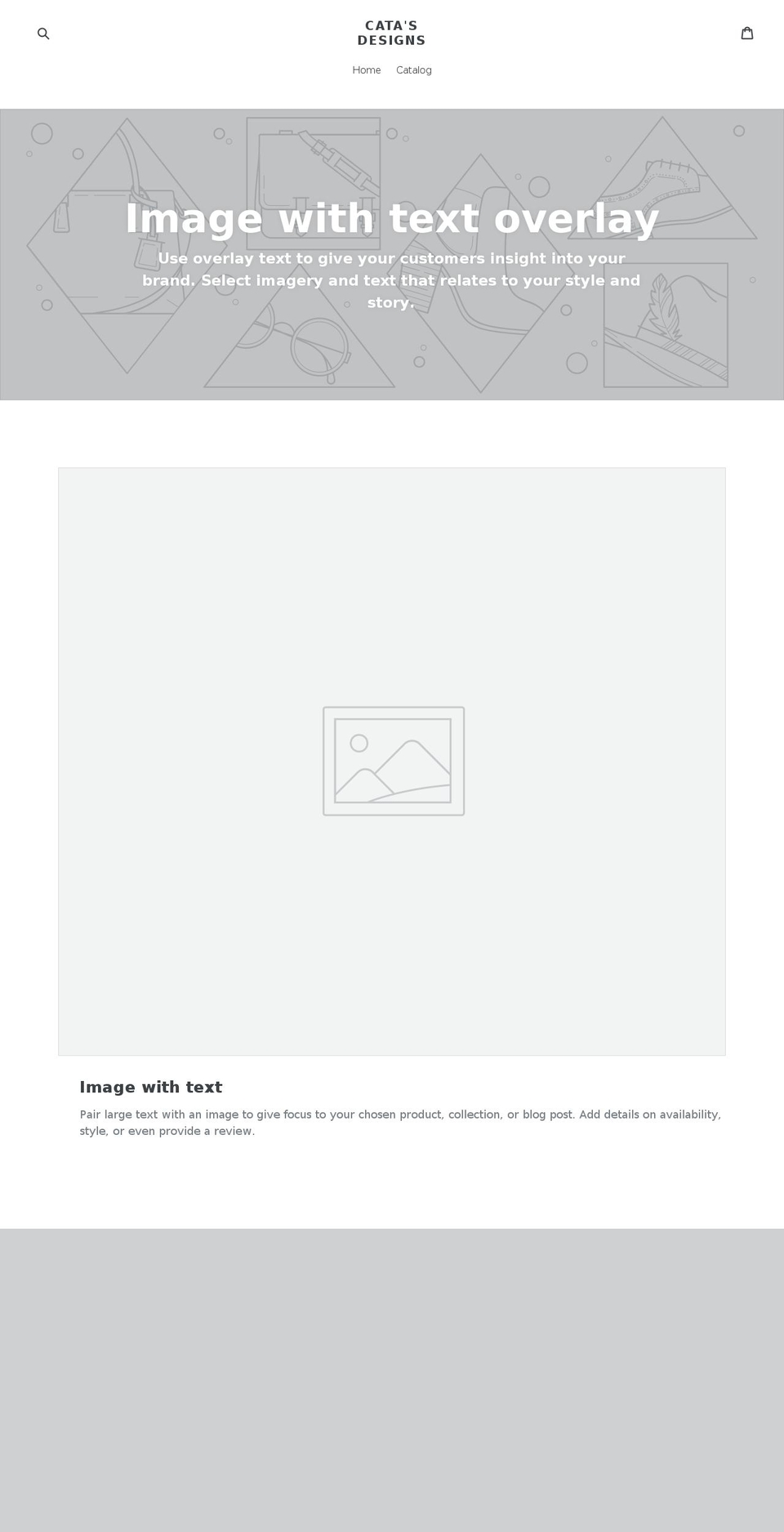 catasdesigns.com — Shopify storefront screenshot
