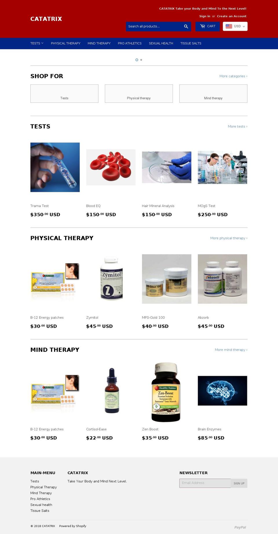 catatrix.com — Shopify storefront screenshot