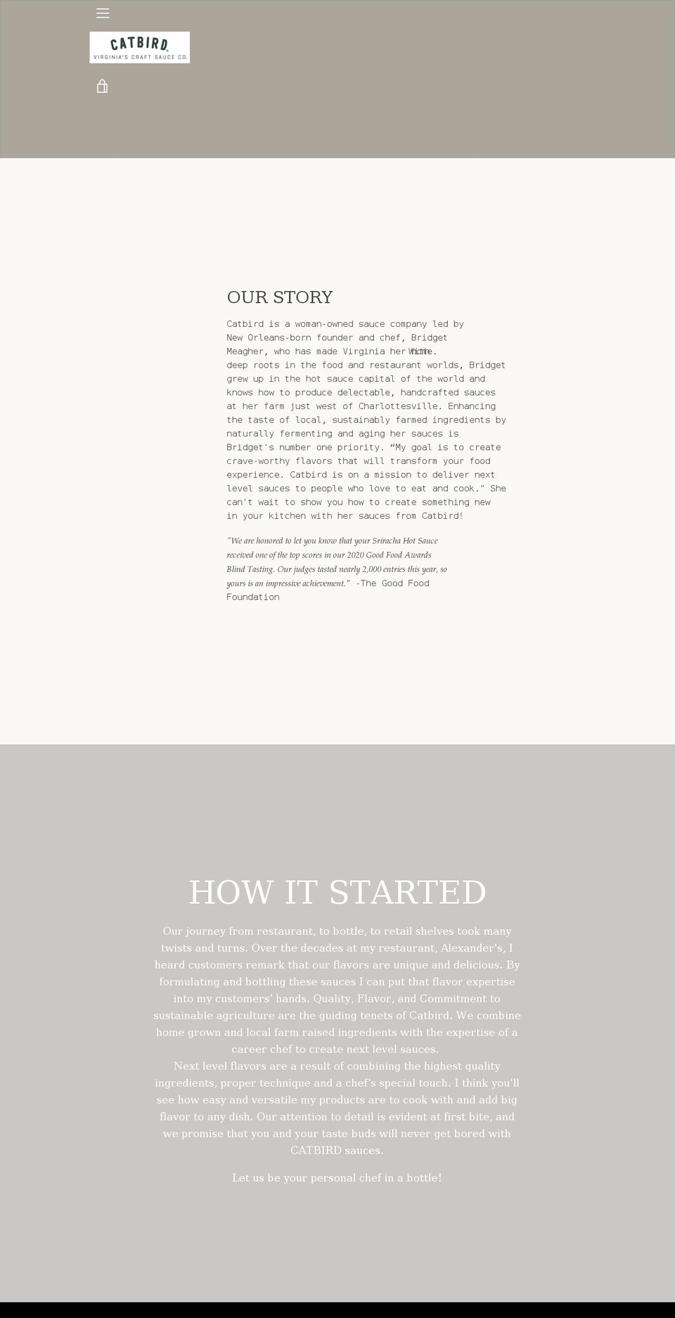 catbirdco.com shopify website screenshot