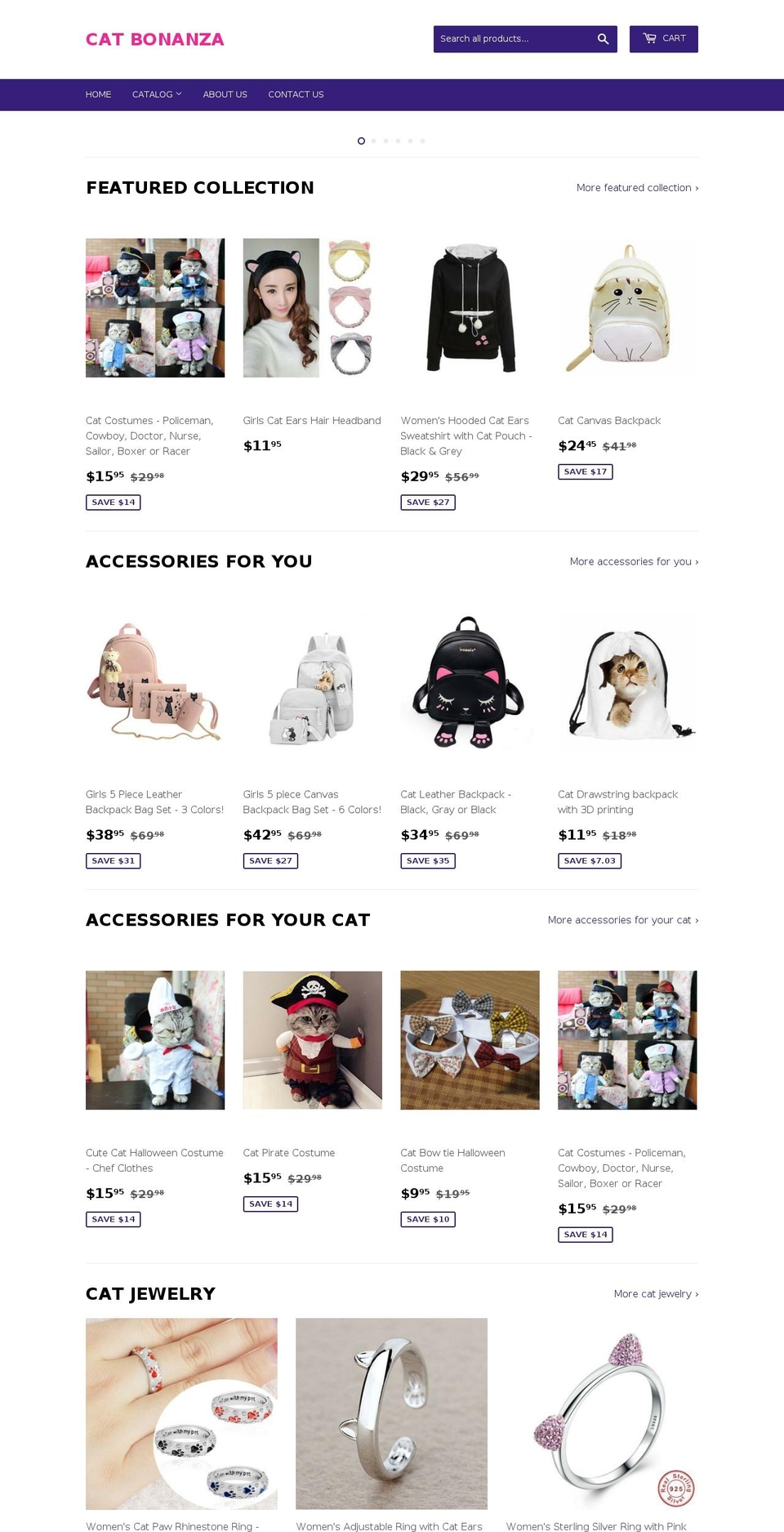 catbonanza.com — Shopify storefront screenshot