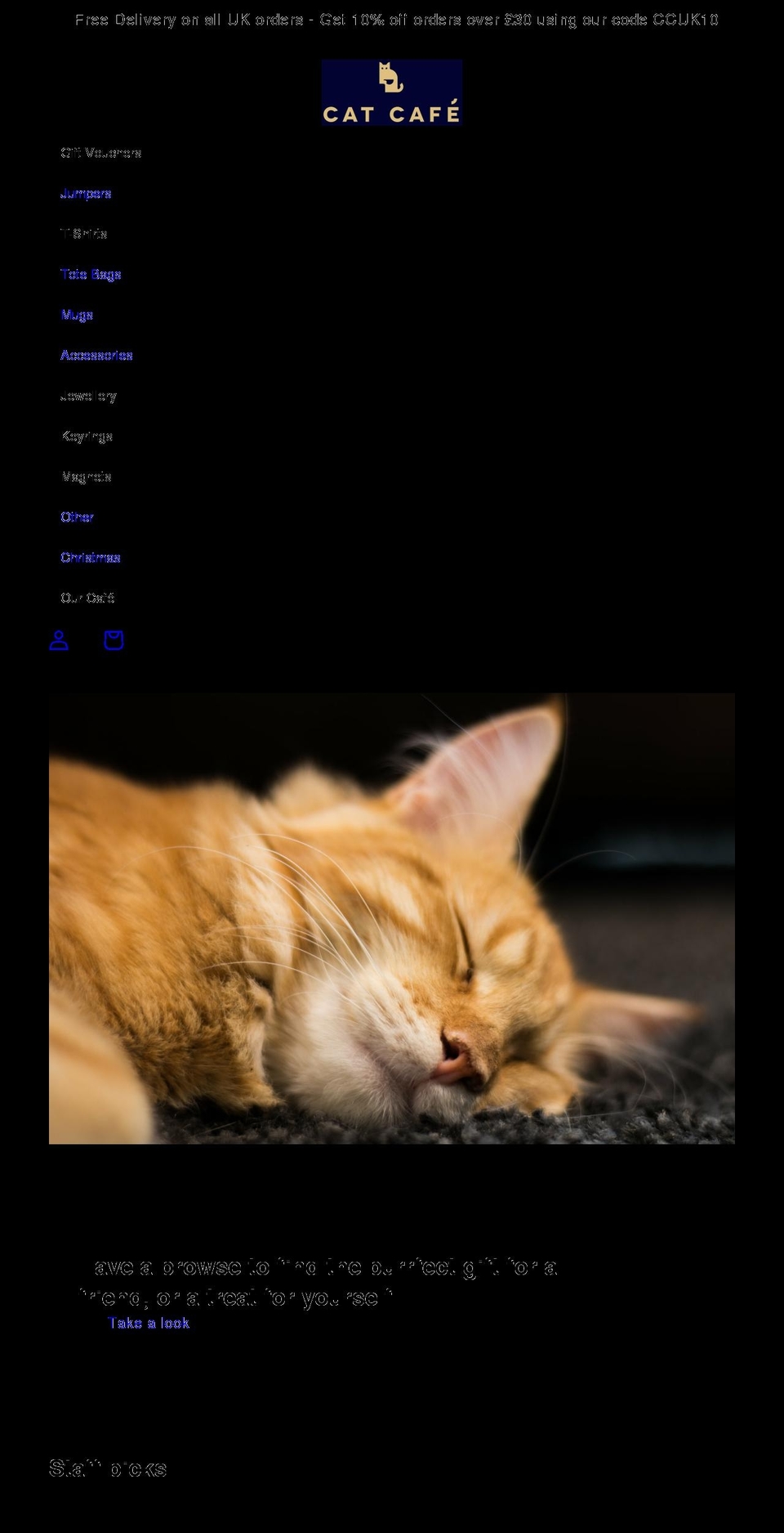 catcafe.store shopify website screenshot