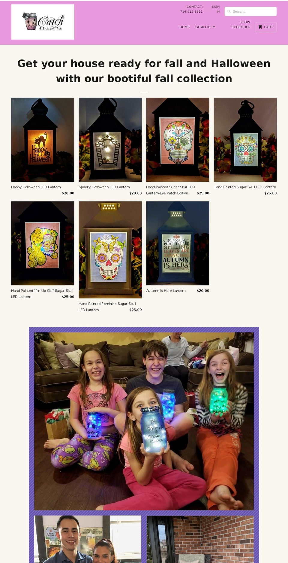 catchafallingjar.com — Shopify storefront screenshot