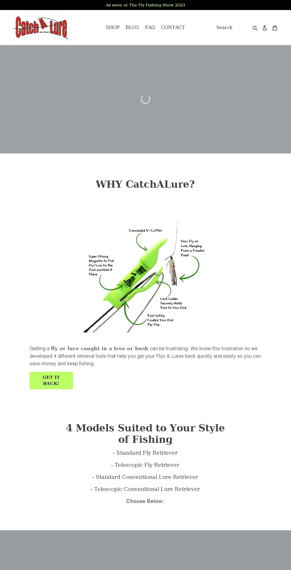 catchalure.com shopify website screenshot