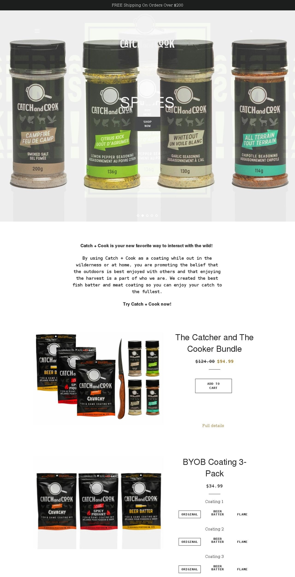 catchandcook.net shopify website screenshot