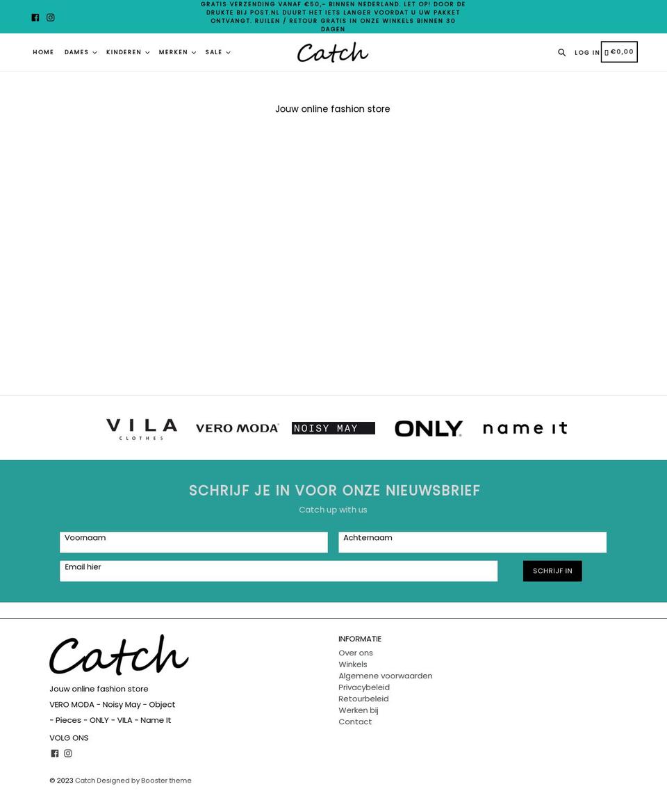 catchfashion.nl shopify website screenshot