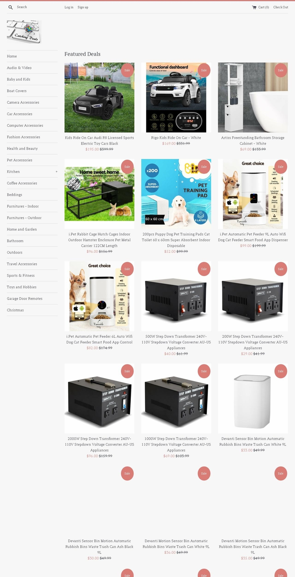 catchingdeals.com.au shopify website screenshot