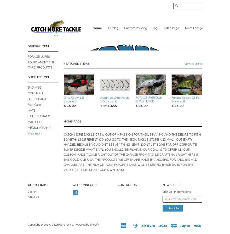 catchmoretackle.com shopify website screenshot