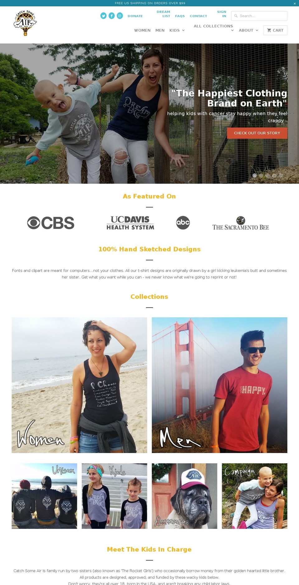 catchsomeair.com shopify website screenshot