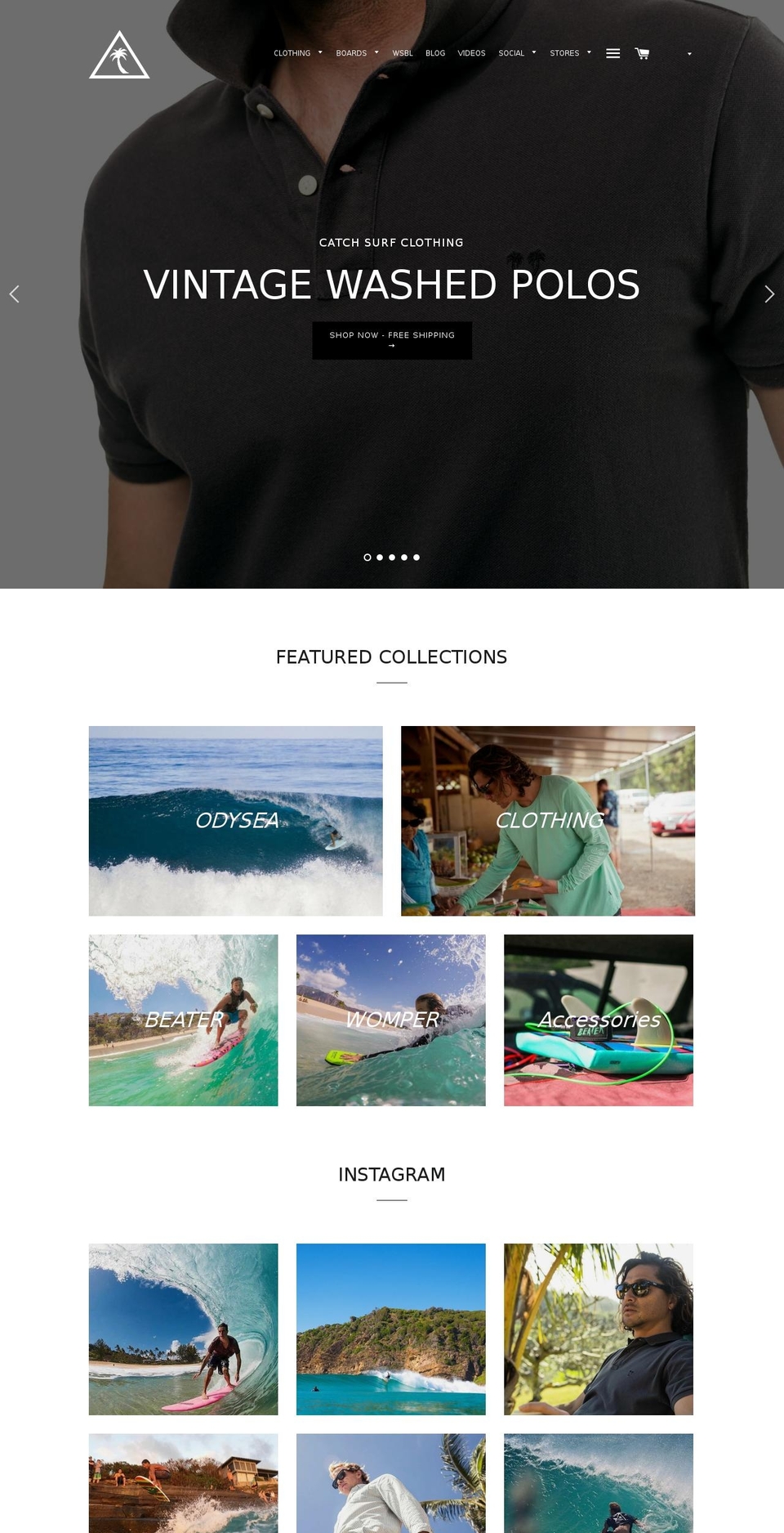 Brooklyn Shopify theme site example catchsurf.com